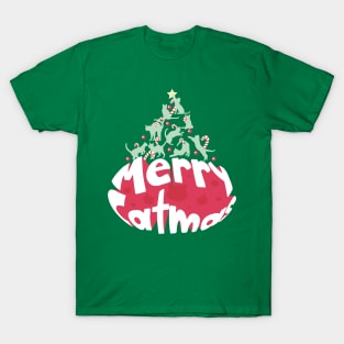 Catmas Cat Christmas Tree T-Shirt